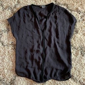 Vince silk loose top grey